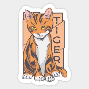 Cat Vs Tiger Sticker